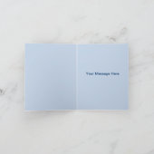 Elegante bruiloft jurk blauw dank u kaart (Binnen)