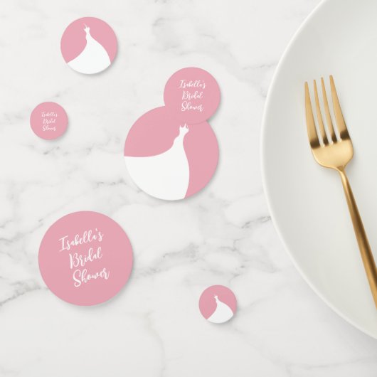 Elegante bruiloft jurk roze confetti (Groep)