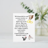 Elegante bruiloft Kaart – Chic zwarte hakken met r (Staand voorkant)