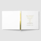 Elegante bruiloft kalligrafie script Classic Gold Gastenboek (Volledig)