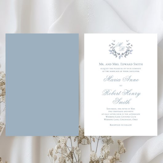 Elegante bruiloft kalligrafie script Monogram Kaart