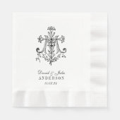 Elegante bruiloft Katholieke Marian Cross Religieu Servet (Voorkant)