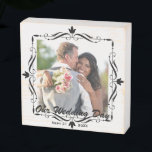 Elegante bruiloft Keepsake aangepaste foto Houten Kist Print<br><div class="desc">Elegante en moderne bruiloft keepsake hout fotoblok met een van uw favoriete foto's van uw grote dag.</div>