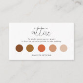 Elegante bruiloft kleding Dress Code Kaart (Voorkant)