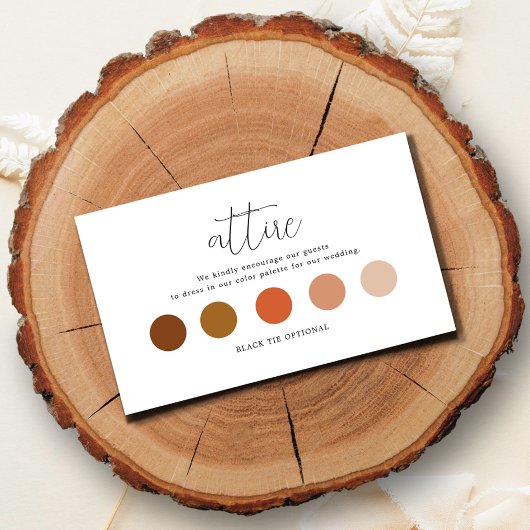 Elegante bruiloft kleding Dress Code Kaart