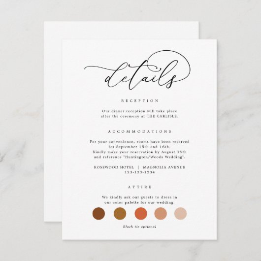 Elegante bruiloft kleding dresscode Kaarten (Voorkant / Achterkant)