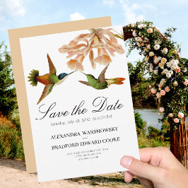 Elegante bruiloft kolibrie blush roze lelie