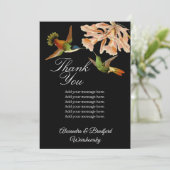 Elegante bruiloft kolibrie blush roze lelie zwart (Staand voorkant)