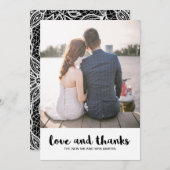 Elegante Bruiloft Liefde en Bedankt Foto (Voorkant / Achterkant)