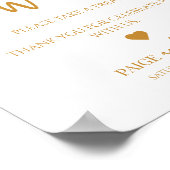 Elegante bruiloft liefde is lief trakteren tafel t poster (Hoek)