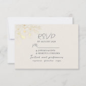 Elegante Bruiloft Maaltijd Keuze RSVP Kaart (Voorkant)