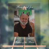 Elegante bruiloft Memorial Stoel vignet foto Acryl Bord (Neutraal)