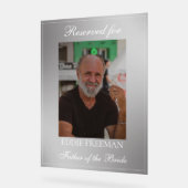 Elegante bruiloft Memorial Stoel vignet foto Acryl Bord (Hoek)