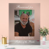 Elegante bruiloft Memorial Stoel vignet foto Acryl Bord (Huwelijk)