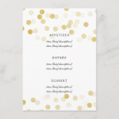 Elegante bruiloft Menu Faux Gold Folie Glitter Lic (Voorkant)