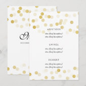 Elegante bruiloft Menu Faux Gold Folie Glitter Lic (Voorkant / Achterkant)