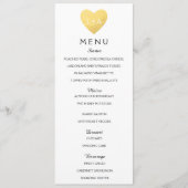 Elegante bruiloft Menu hart initialen (Voorkant)