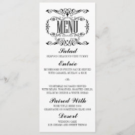 elegante bruiloft menu kaarten