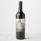 Elegante bruiloft met aangepaste foto's wijn etiket (Voorkant)