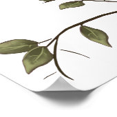 Elegante bruiloft met burgundy bloemen welkom  poster (Hoek)