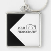 Elegante bruiloft met gepersonaliseerde fotografie sleutelhanger (Voorkant)