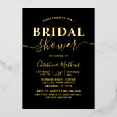 Elegante bruiloft met goud folie kalligrafie folie uitnodiging (Voorkant)