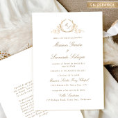 Elegante bruiloft met gouden monogram, in het Spaa Kaart