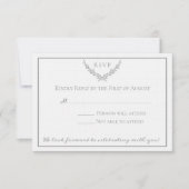 Elegante bruiloft met marmer en krans kaart (Voorkant)