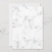 Elegante  bruiloft met witte marmer kaart (Achterkant)