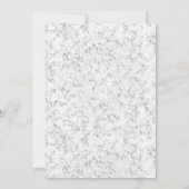 Elegante bruiloft Minimal Marmer Kaart (Achterkant)