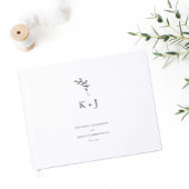 Elegante bruiloft Minimal Monogram Foto Gastenboek