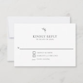 Elegante bruiloft Minimal Monogram RSVP vriendelij (Voorkant)