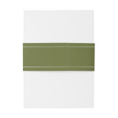 Elegante bruiloft Modern Monogram Eenvoudig Groen Uitnodigingen Wikkel (Achterkant Voorbeeld)