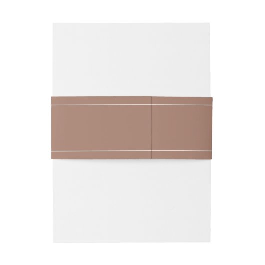 Elegante bruiloft Modern Monogram Mocha Brown Uitnodigingen Wikkel (Achterkant Voorbeeld)