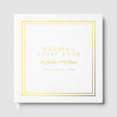 Elegante bruiloft Moderne foto kalligrafie Echt go Gastenboek (Voorkant)