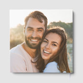 Elegante bruiloft Moderne foto kalligrafie Echt go Gastenboek (Achterkant)