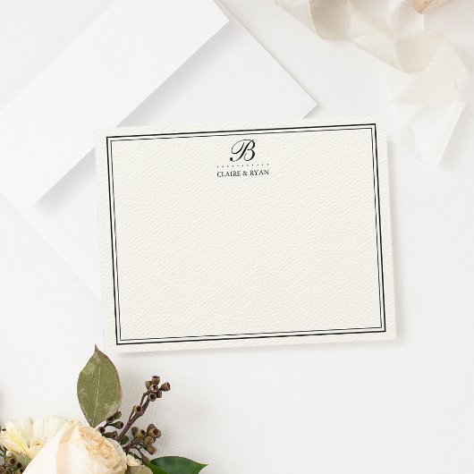 Elegante bruiloft monogram briefpapier kaarten in 