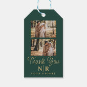 Elegante bruiloft Monogram bruid en bruidegom Init Cadeaulabel (Voorkant)