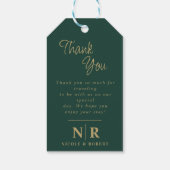 Elegante bruiloft Monogram bruid en bruidegom Init Cadeaulabel (Achterkant)