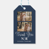 Elegante bruiloft Monogram bruid en bruidegom Init Cadeaulabel (Voorkant)