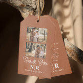 Elegante bruiloft Monogram bruid en bruidegom Init Cadeaulabel