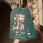 Elegante bruiloft Monogram bruid en bruidegom Init Cadeaulabel