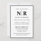 Elegante bruiloft Monogram bruid en bruidegom Init Kaart (Voorkant)