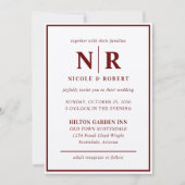 Elegante bruiloft Monogram bruid en bruidegom Init Kaart (Voorkant)