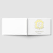 Elegante bruiloft Monogram  Crest Gold Gastenboek (Volledig)