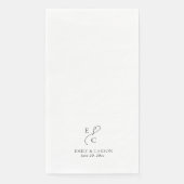 Elegante bruiloft Monogram Logo Initialen Namen Da Servet (Voorkant)