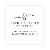 Elegante bruiloft monogram rubberstempel (Afrduk)