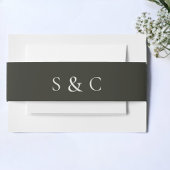 Elegante bruiloft monogram uitnodigingen wikkel