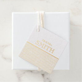 Elegante bruiloft Mr. & Mrs Gepersonaliseerde naam Bedankjes Labels