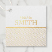 Elegante bruiloft Mr. & Mrs Gepersonaliseerde naam Bedankjes Labels (Voorkant)